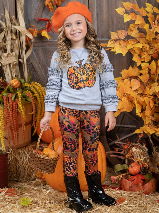 Mia Belle Girls Always Autumn Frill Pullover and Legging Set