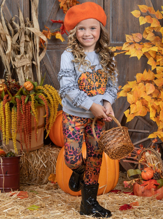 Mia Belle Girls Always Autumn Frill Pullover and Legging Set