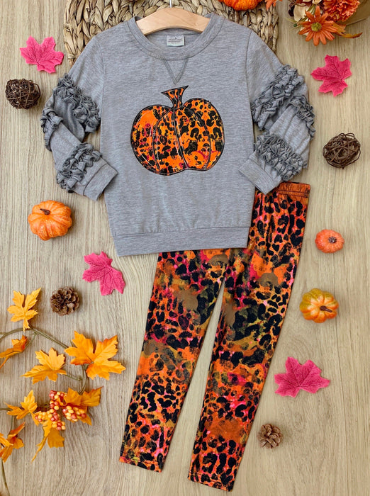 Mia Belle Girls Always Autumn Frill Pullover and Legging Set