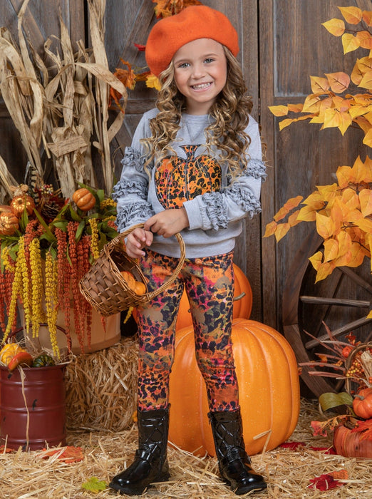 Mia Belle Girls Always Autumn Frill Pullover and Legging Set