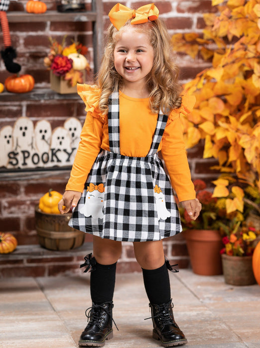 Mia Belle Girls Ghostest With The Mostest Overall Skirt Set