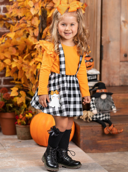 Mia Belle Girls Ghostest With The Mostest Overall Skirt Set