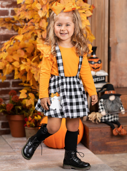 Mia Belle Girls Ghostest With The Mostest Overall Skirt Set