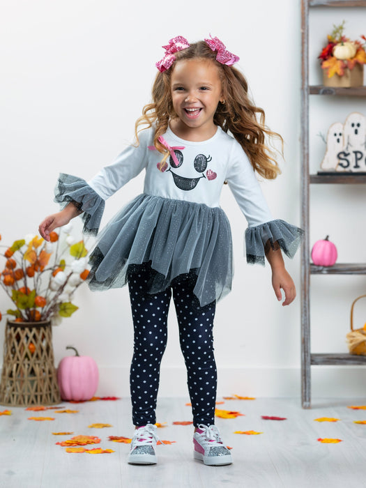 Mia Belle Girls It's A Boo Thing Tutu Tunic and Legging Set