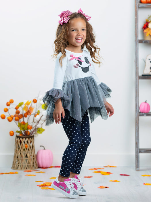 Mia Belle Girls It's A Boo Thing Tutu Tunic and Legging Set