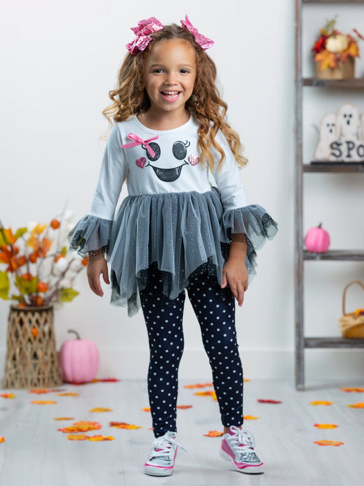 Mia Belle Girls It's A Boo Thing Tutu Tunic and Legging Set