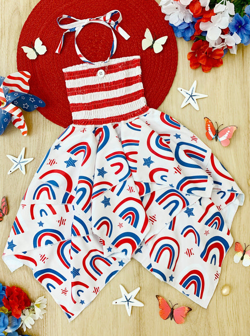 Mia Belle Girls USA Celebration Handkerchief Dress