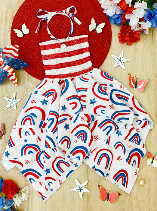 Mia Belle Girls USA Celebration Handkerchief Dress