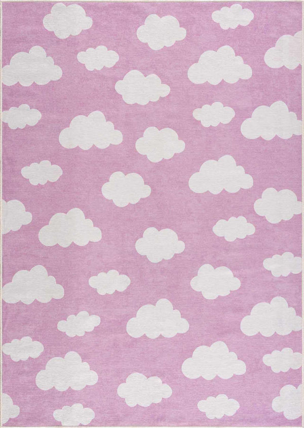 Hauteloom Nizar Pink Cloud Washable Kids Rug