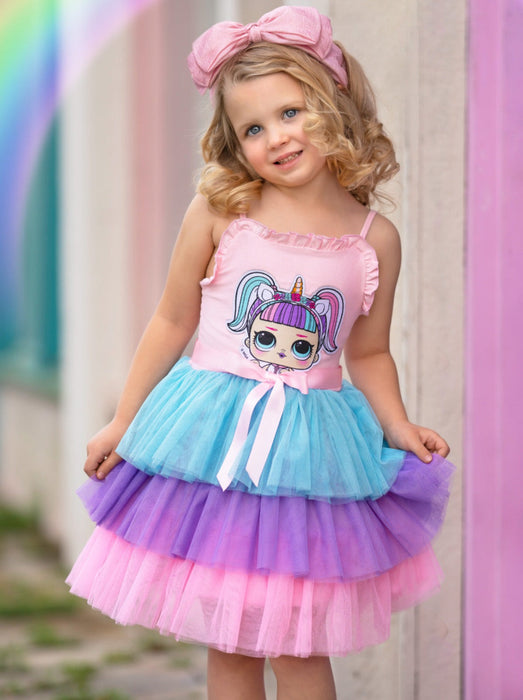 Mia Belle Girls L.O.L. SURPRISE! Unicorn Casual Tutu Dress