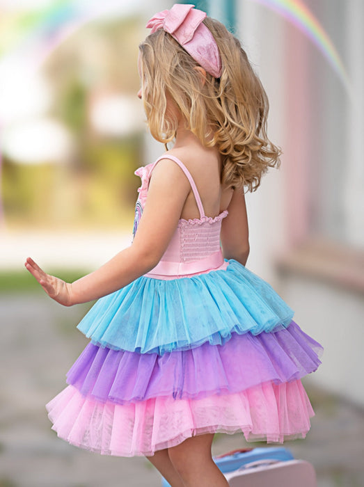 Mia Belle Girls L.O.L. SURPRISE! Unicorn Casual Tutu Dress