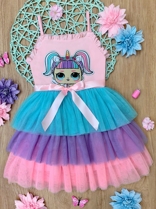 Mia Belle Girls L.O.L. SURPRISE! Unicorn Casual Tutu Dress