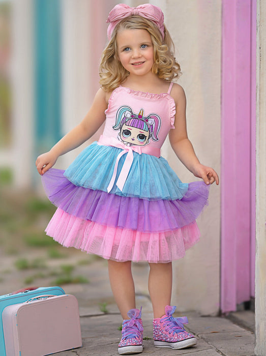 Mia Belle Girls L.O.L. SURPRISE! Unicorn Casual Tutu Dress