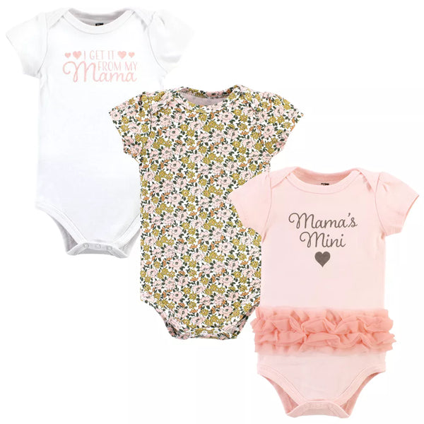 Hudson Baby Cotton Bodysuits, Mamas Mini Tutu 3 Pack