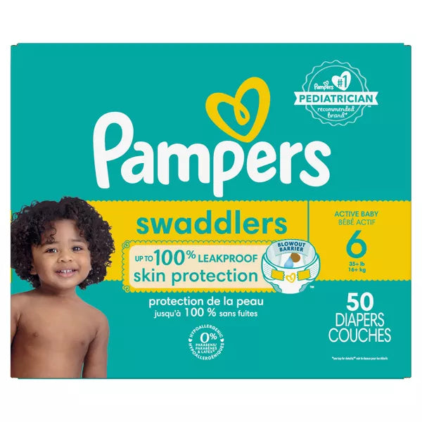 Pampers Swaddlers Active Baby Diaper Size 6 50 Count
