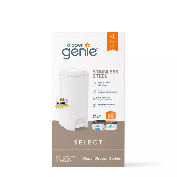 Diaper Genie Select Diaper Pail with Square Refill