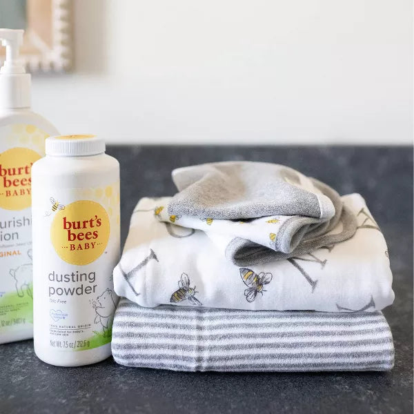 Burt's Bees Baby Set of 2 A-Bee-C Hooded Towels - Gray