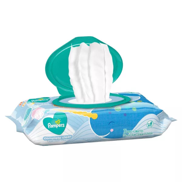 Pampers Baby Clean Wipes Baby Fresh Scented 1X Pop-Top 72 Count