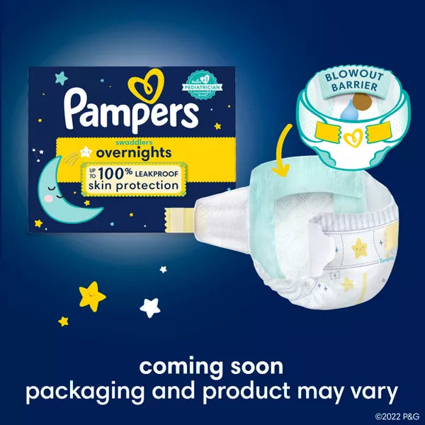 Pampers Swaddlers Overnight Diapers Size 4 58 Count