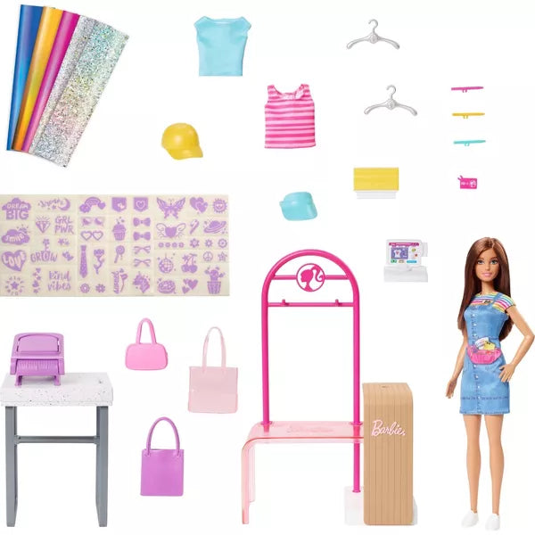 Barbie Make & Sell Boutique Playset with Brunette Doll