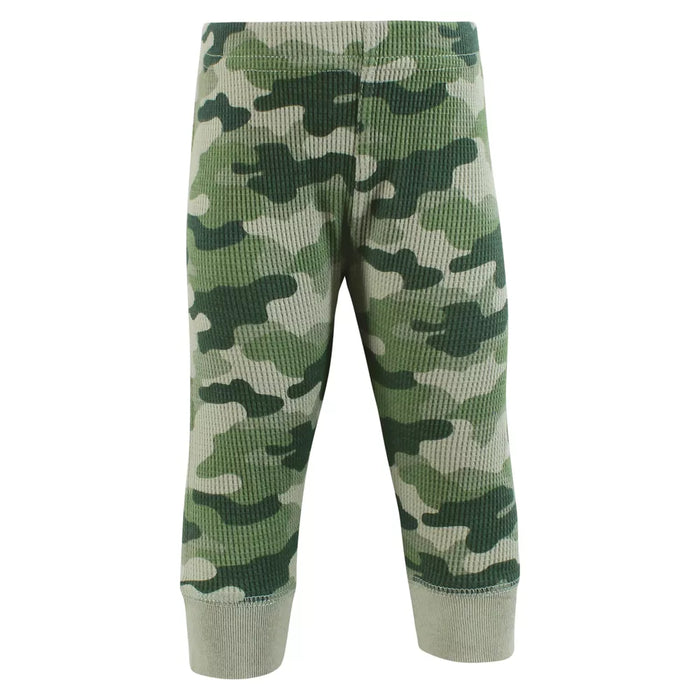 Hudson Baby Thermal Tapered Ankle Pants 4 Pack, Basic Camo