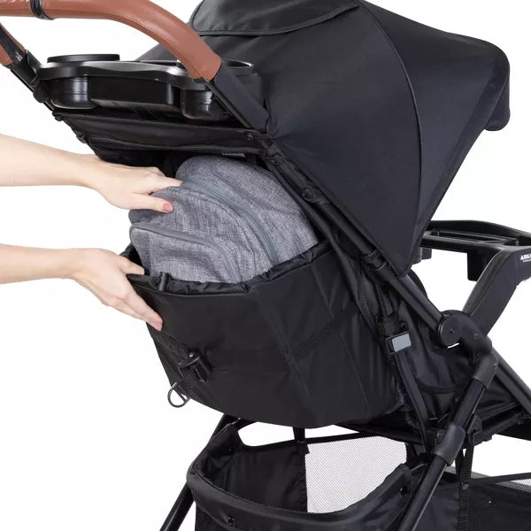 Baby Trend Passport Carriage Stroller Travel System DLX with EZ-Lift™ PLUS infant car seat- Uptown Black