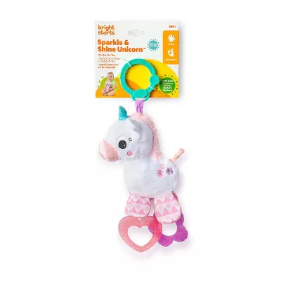 Bright Starts Sparkle & Shine Unicorn On-the-Go Take-Along Toy
