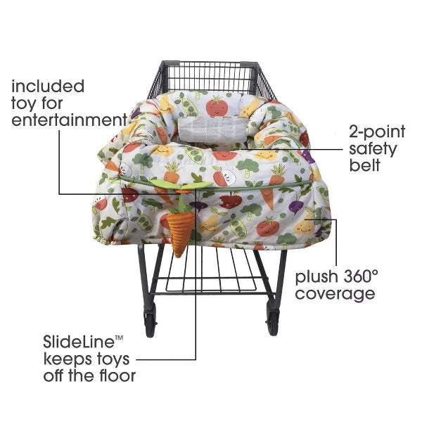 Boppy Shopping Cart and Restaurant High Chair Cover, Farmers Market