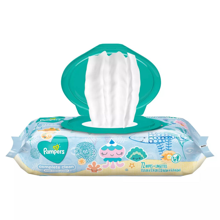 Pampers Baby Clean Wipes Baby Fresh Scented 1X Pop-Top 72 Count