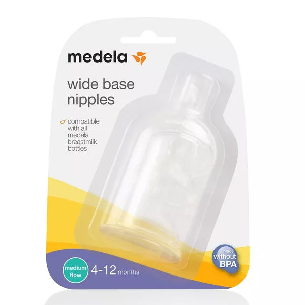 Medela Wide Base Nipple 3ct