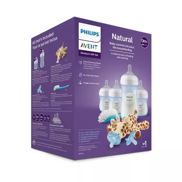 Philips Avent Natural Baby Bottle 8 Piece Gift Set in Blue