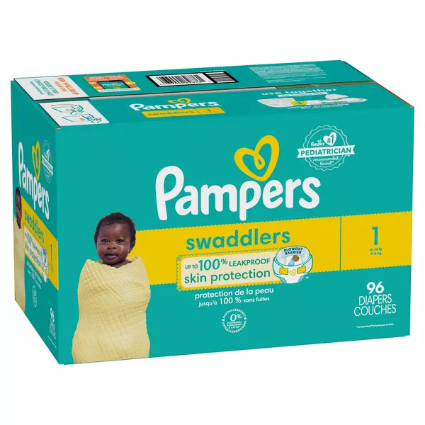 Pampers Swaddlers Diapers Size 1- 96 Count