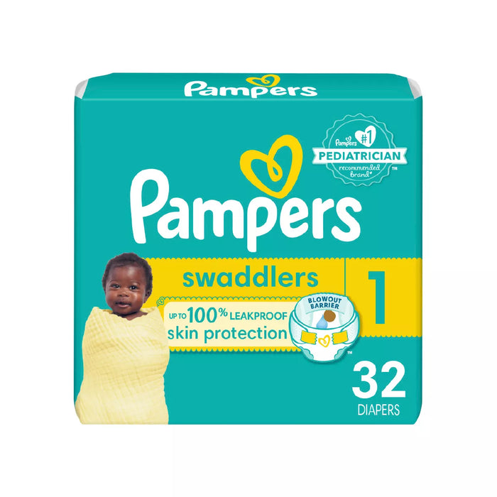 Pampers Swaddlers Newborn Diaper Size 1-32 Count
