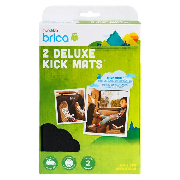 Munchkin Brica Deluxe Kick Mats - Black 2pk