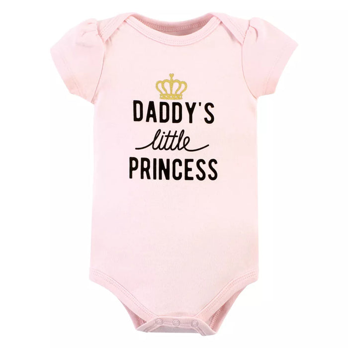 Hudson Baby Cotton Bodysuit, Pant and Shoe Set, Daddys Little Princess