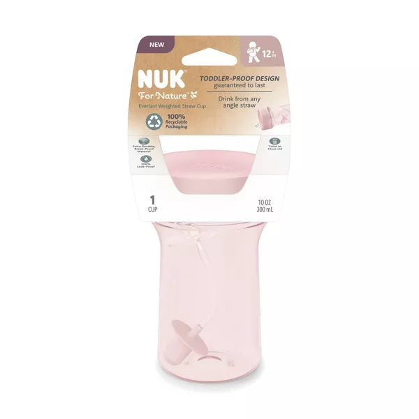 NUK for Nature Everlast Weighted Straw Cup - 10oz
