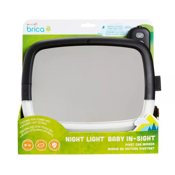 Munchkin Brica Night Light Baby In Sight Pivot Car Mirror