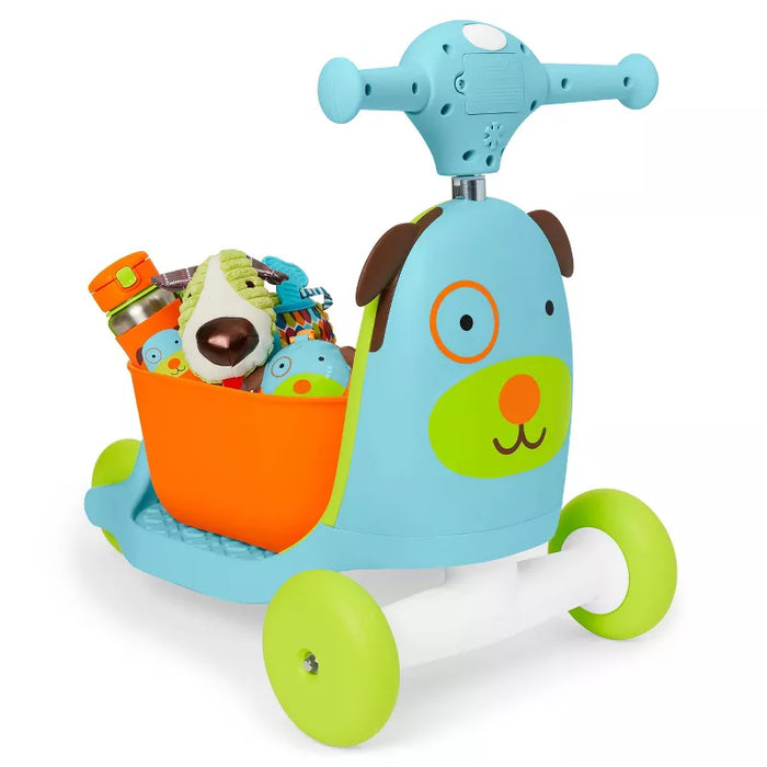 Skip Hop Kids 3-in-1 Ride On Scooter and Wagon Toy - Dog
