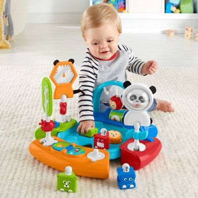 Fisher Price 3-in-1 Spin & Sort Infant Activity Center and Toddler Play Table Retro Roar