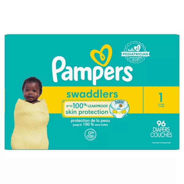 Pampers Swaddlers Diapers Size 1- 96 Count