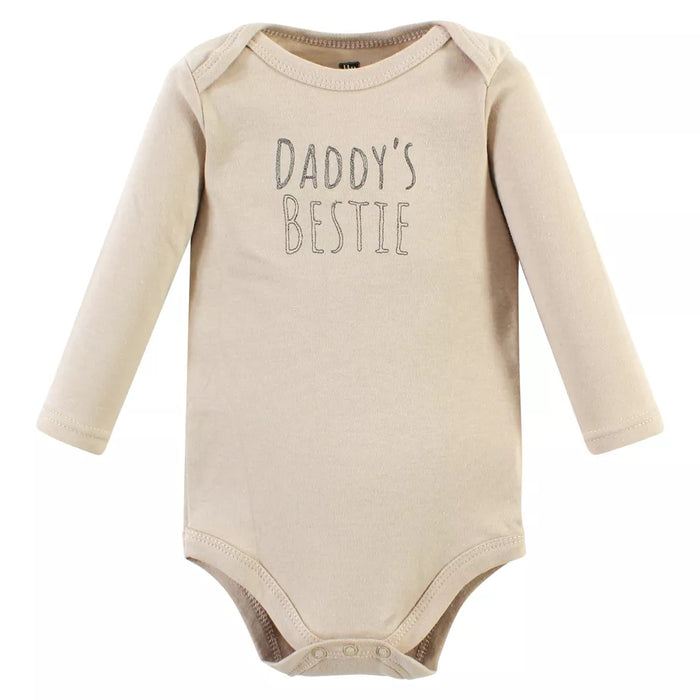 Hudson Baby Cotton Long-Sleeve Bodysuits, Snuggle Bear, 5-Pack