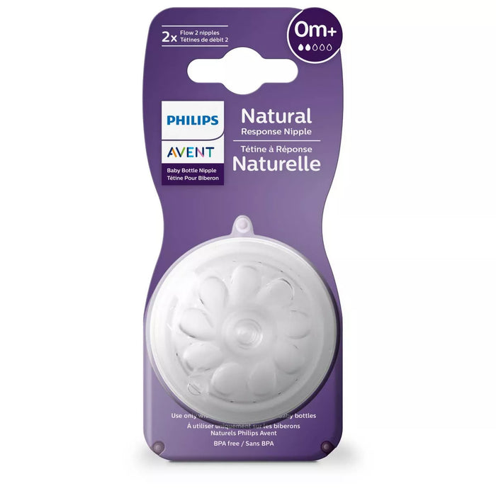 Philips Avent 2 pack Natural Response Nipple Flow 2