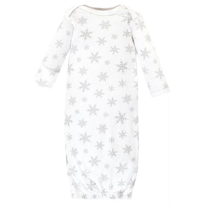 Hudson Baby Thermal Gown 3 Pack, Snowflake