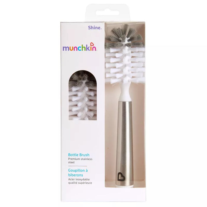 Munchkin Shine Stainless Steel Bottle Brush & Refill Brush Head