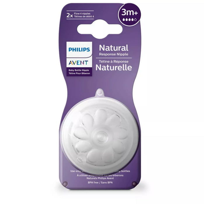 Philips Avent 2 pack Natural Response Nipple Flow 4