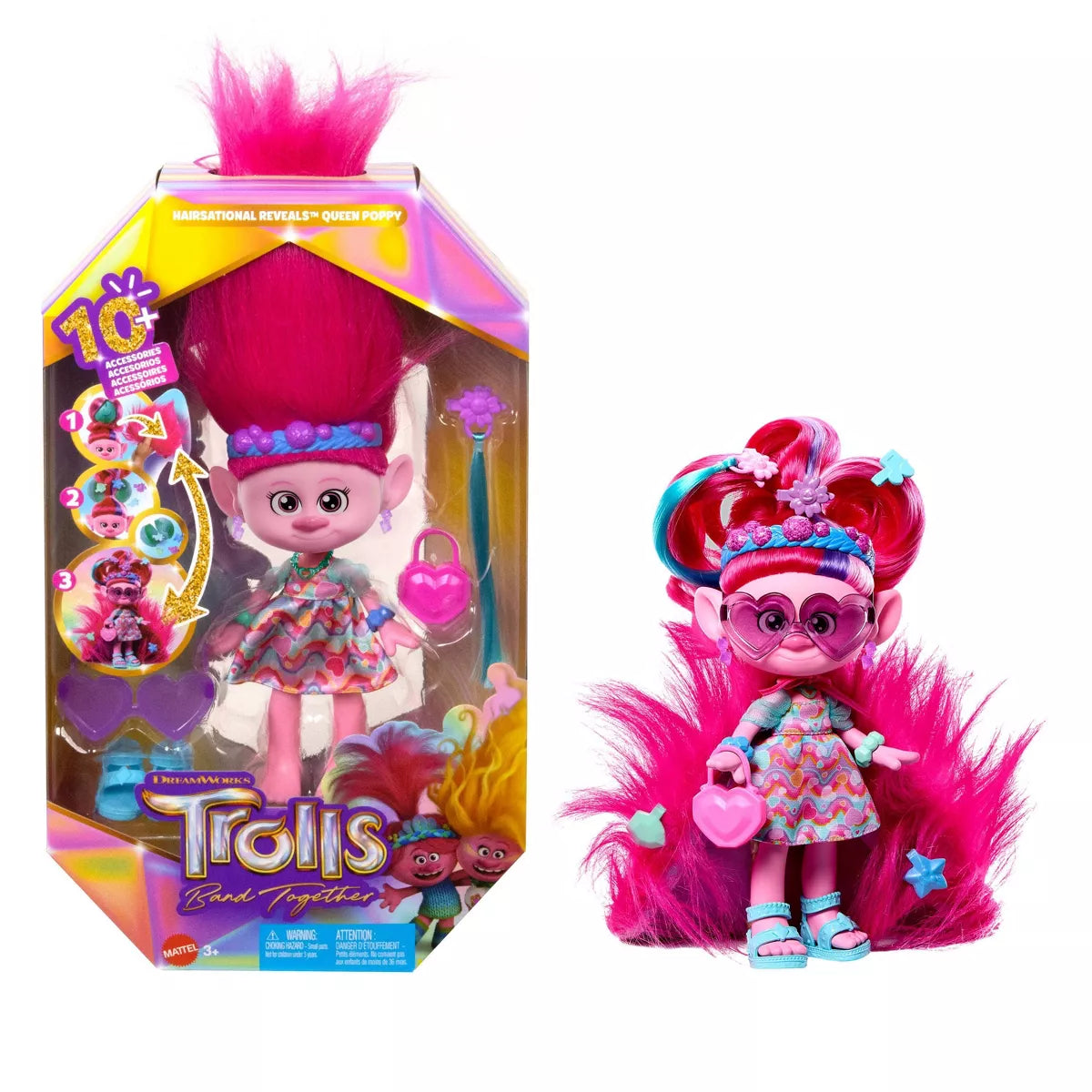 New Trolls Queen Poppy Backpack with Detachable Lunch Box 2 Piece Set for  Kids | eBay
