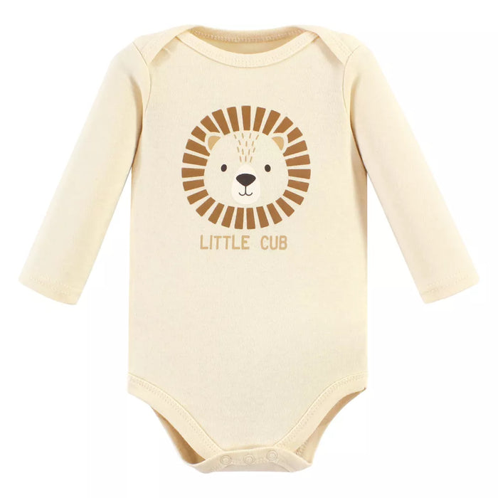 Hudson Baby Cotton Long-Sleeve Bodysuits, Brave Lion, 5-Pack