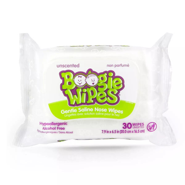 Boogie Wipes Saline Nose Wipes-Unscented 30ct