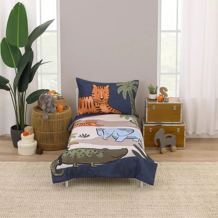 Carter's Jungle Oh Snap! It's Bedtime 4 Piece Toddler Bed Set