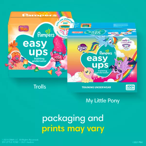 Pampers Easy Ups Training Underwear Girls Size 5 3T-4T 66 Count 
